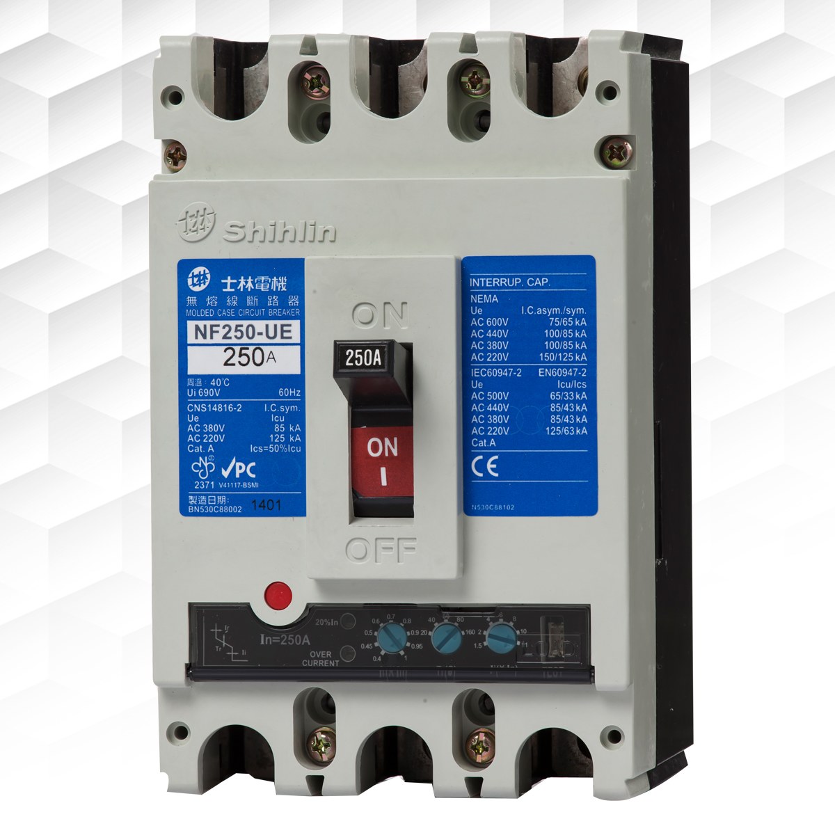 士林電機 NF250-UE 電子式無熔線斷路器