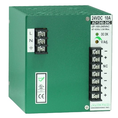 艾可 ACRO AD1240-24C 導軌式電源供應器 240W 24V(主動PFC PF>0.94)