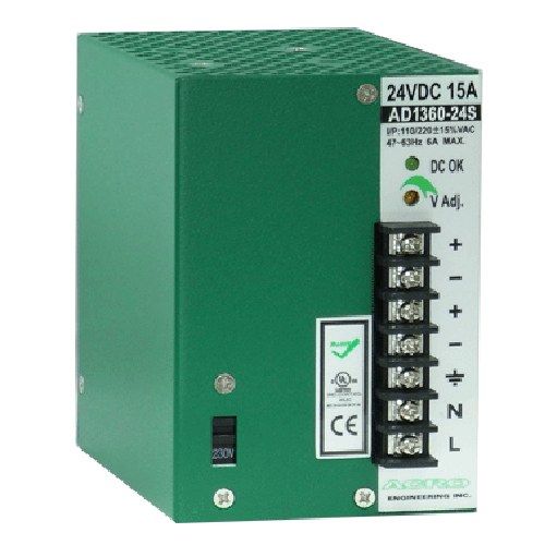 艾可 ACRO AD1360-24S 導軌式電源供應器 360W 24V