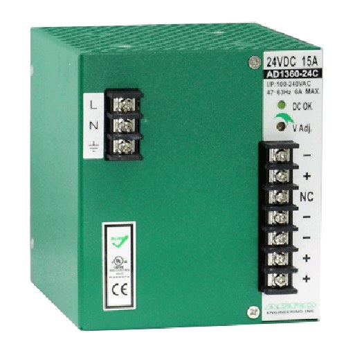 艾可 ACRO AD1360-24C 導軌式電源供應器 360W 24V(主動PFC PF>0.94)