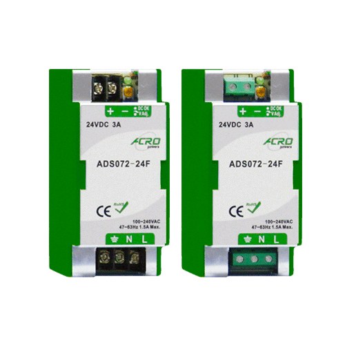 艾可 ACRO ADS072-24F 導軌式窄板電源供應器 72W 24V