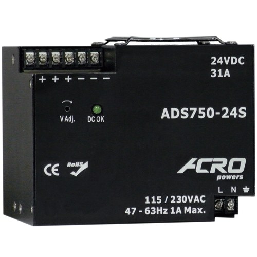 艾可 ACRO ADS750-24S 導軌式窄板電源供應器 750W 24V