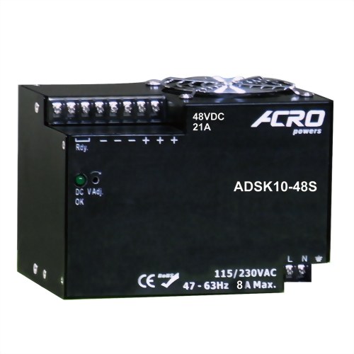 艾可 ACRO ADSK10-24S 導軌式窄板電源供應器 1000W 24V