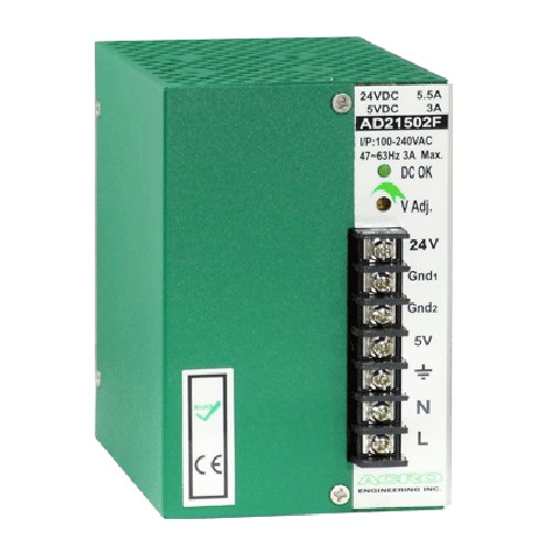 艾可 ACRO AD21502F 導軌式雙輸出電源供應器 150W 5V+24V