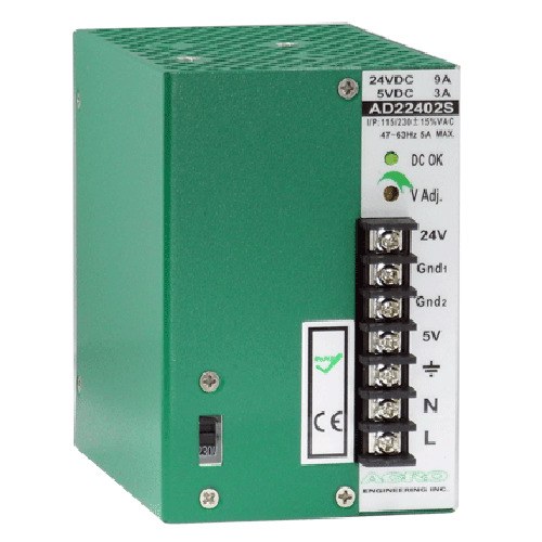 艾可 ACRO AD22402S 導軌式雙輸出電源供應器 240W 5V+24V