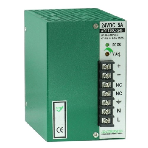 艾可 ACRO AD1120C-24F 導軌式鉛酸電池充電器 120W 24V