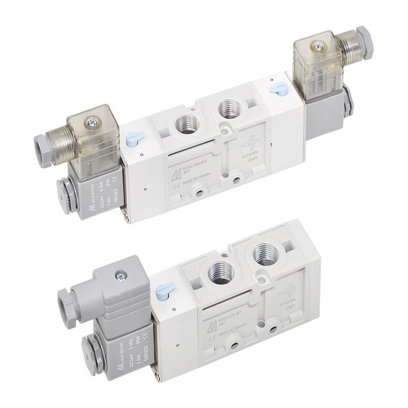金器 Mindman MVSC-300-4E1 電磁閥(二位五通 3/8" 單線圈)