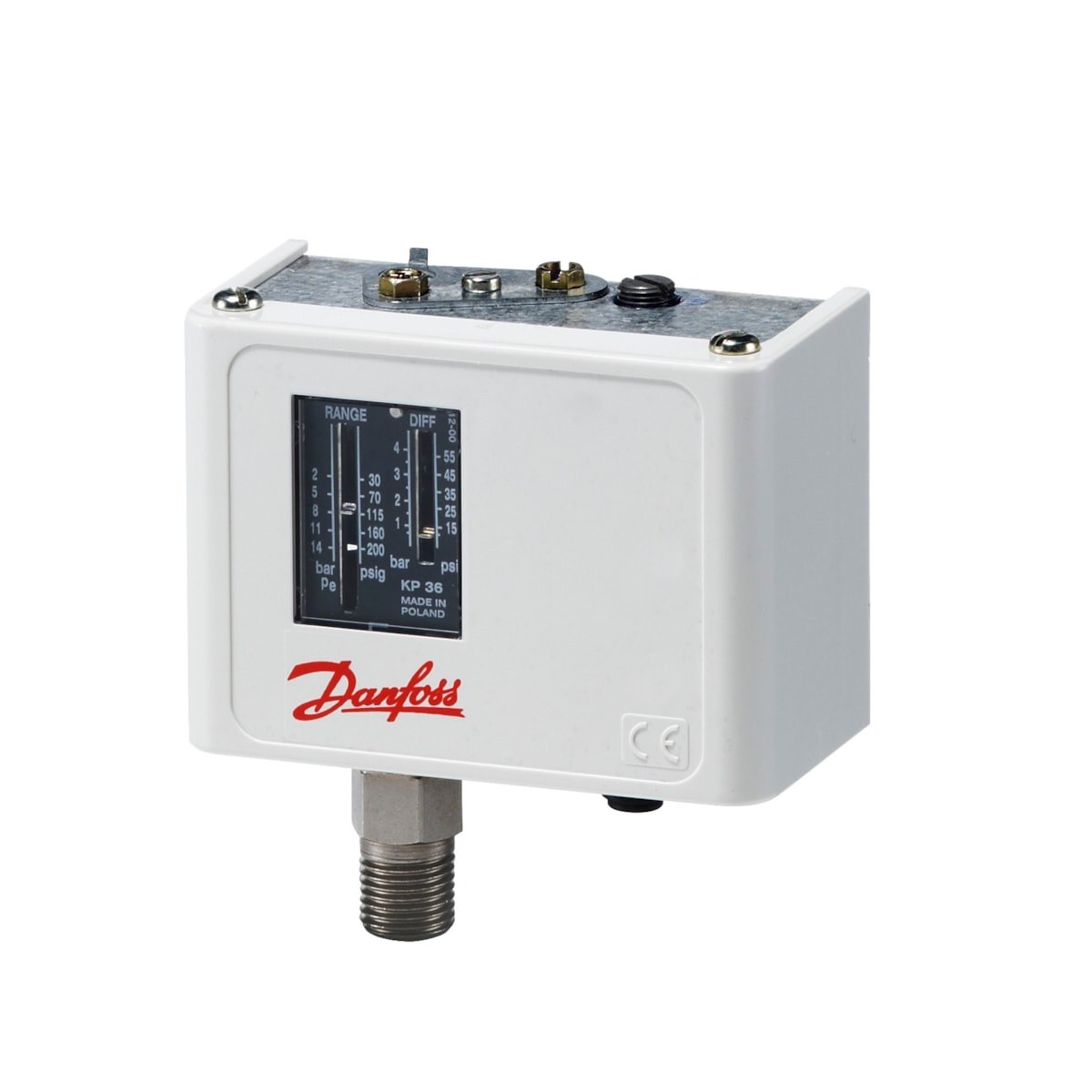 Danfoss KP 系列壓力開關(KP35/KP36 機械式 SPDT,-0.2~14 bar)