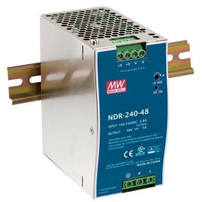 明緯 NDR-240-24 薄型導軌式交換式電源供應器 240W 24V(含PFC)