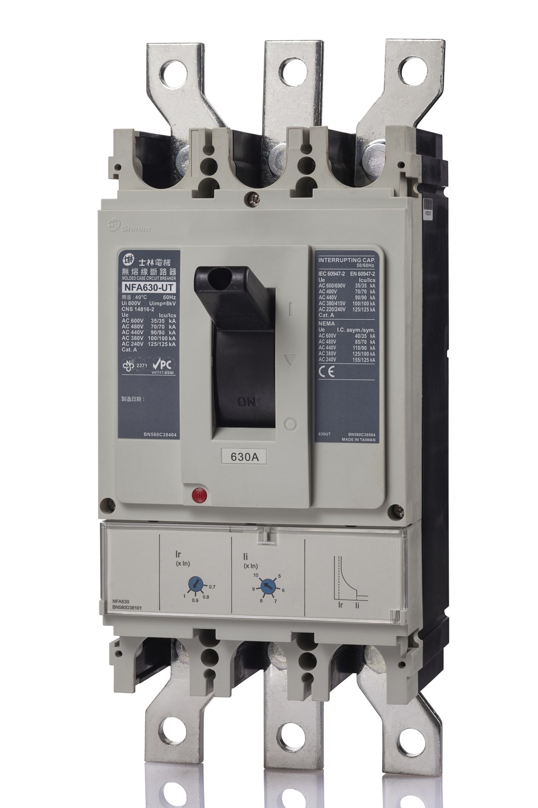 士林電機 NFA630-HT/RT/UT 高電壓高啟斷無熔線斷路器