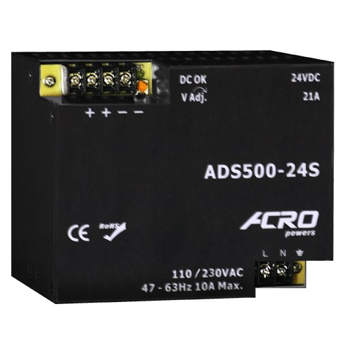 艾可 ACRO ADS500-24S 導軌式窄板電源供應器 500W 24V