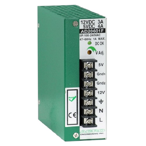 艾可 ACRO AD20602F 導軌式雙輸出電源供應器 60W 5V+24V